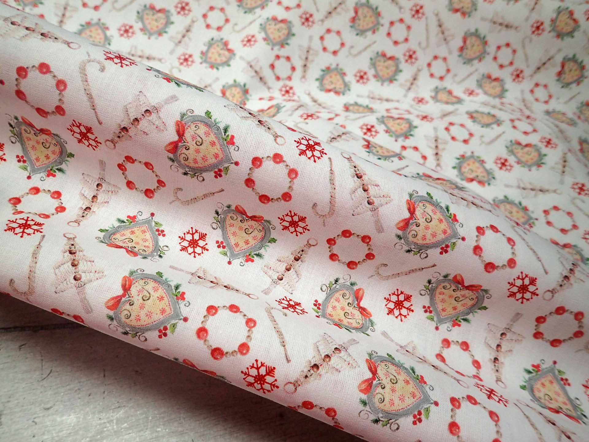 LÁTKA - VÁNOČNÍ - POPELÍN