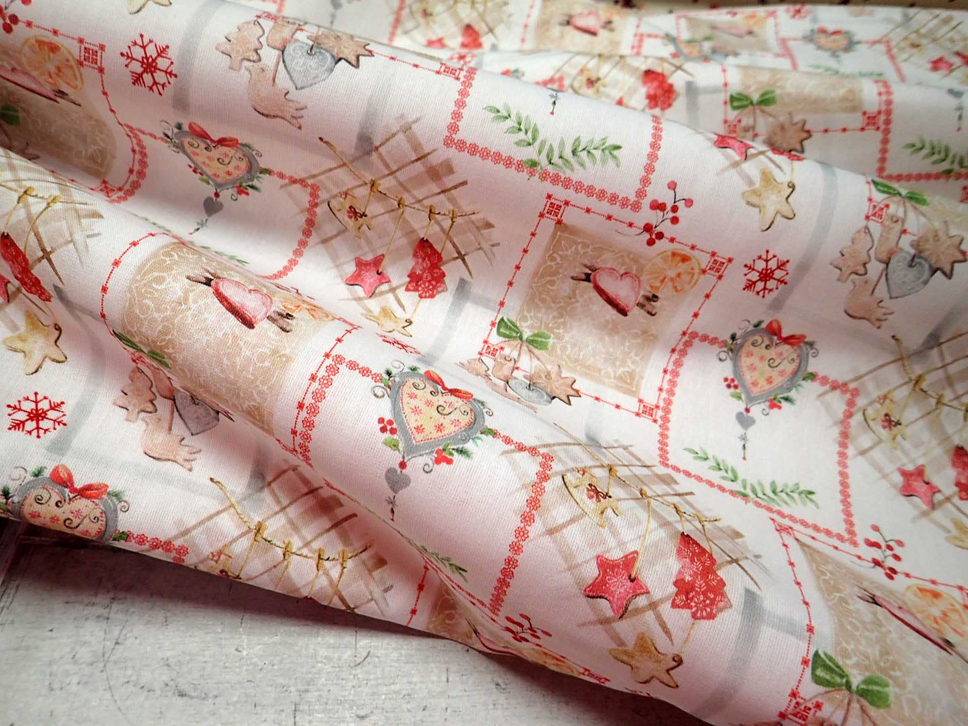 LÁTKA - VÁNOČNÍ - POPELÍN