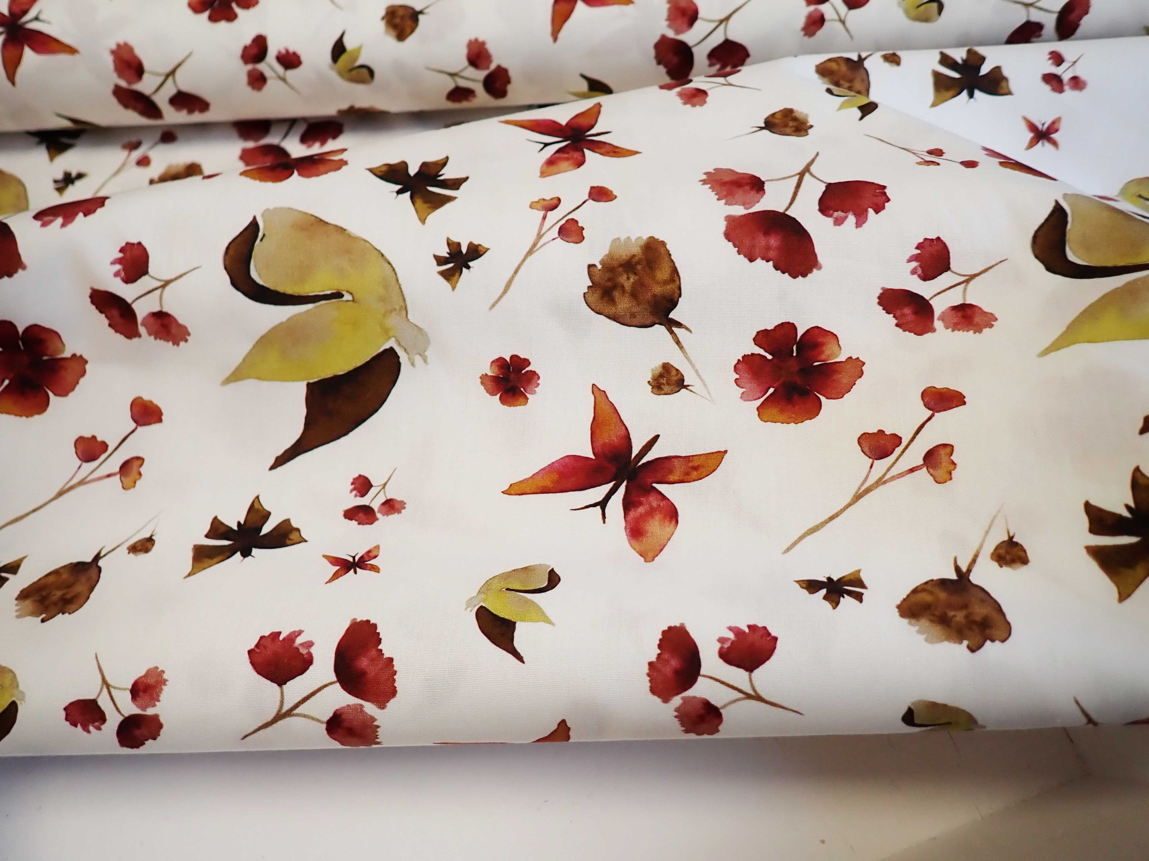 LÁTKA - POPELÍN - KYTIČKY + MOTÝLCI