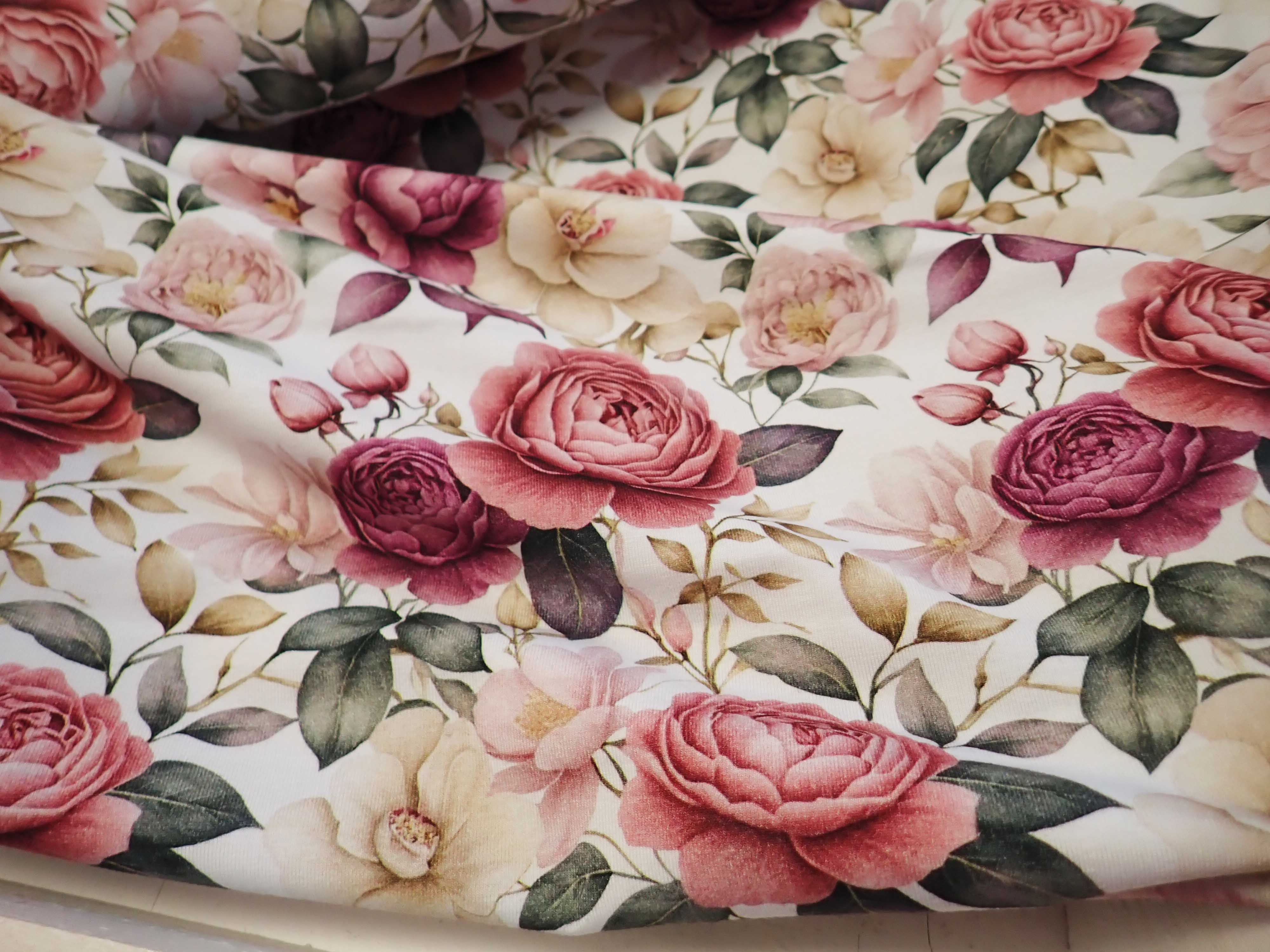 PLETENINA - JERSEY - FOTOTISK - KVĚTY