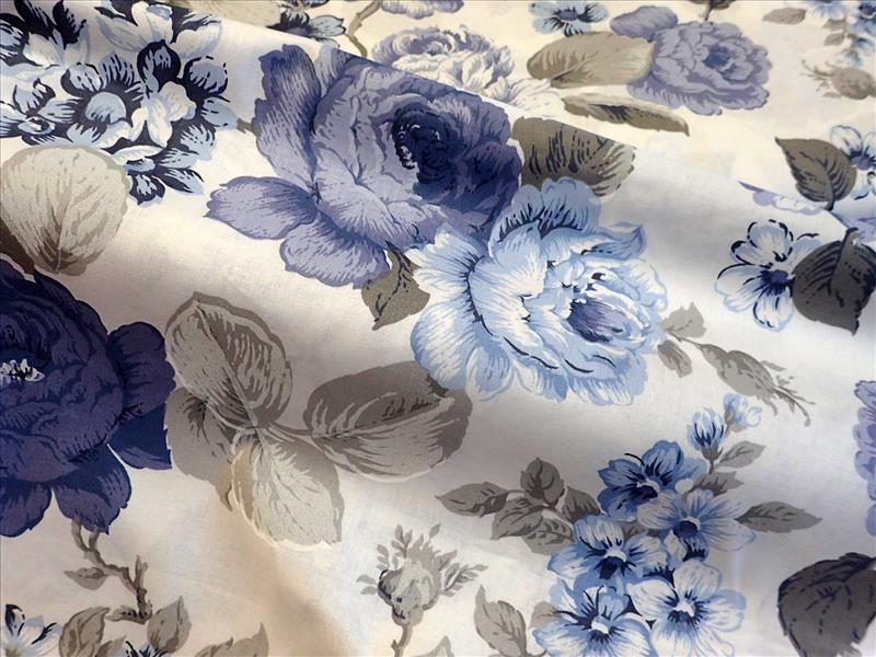 LÁTKA - RŮŽE  - ŠEDÁ + MODRÁ