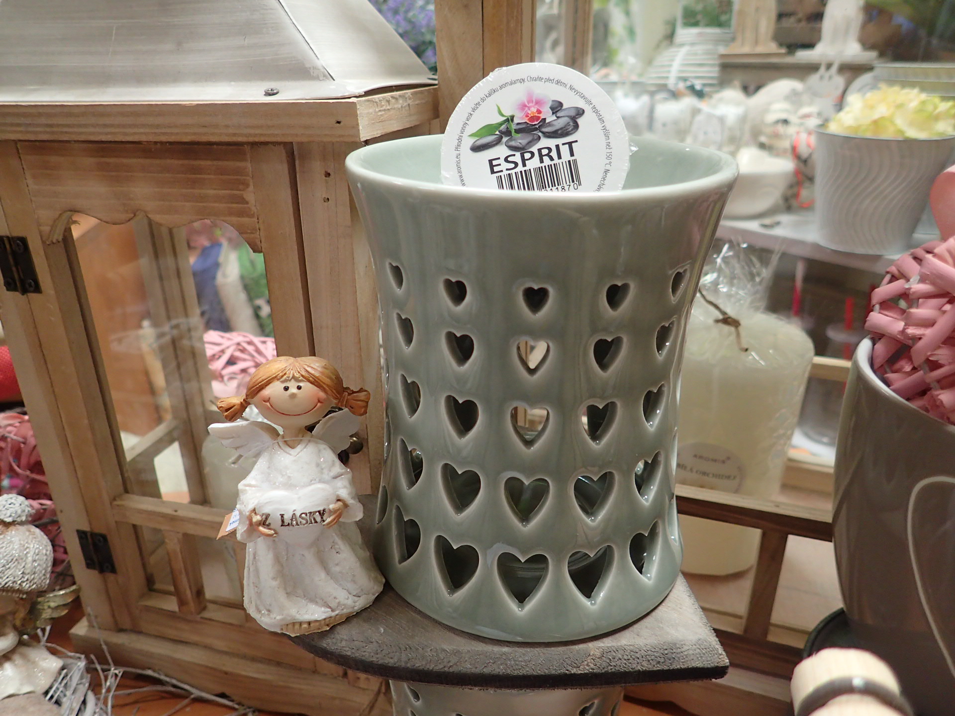 AROMALAMPA - ŠEDÁ - SRDCE