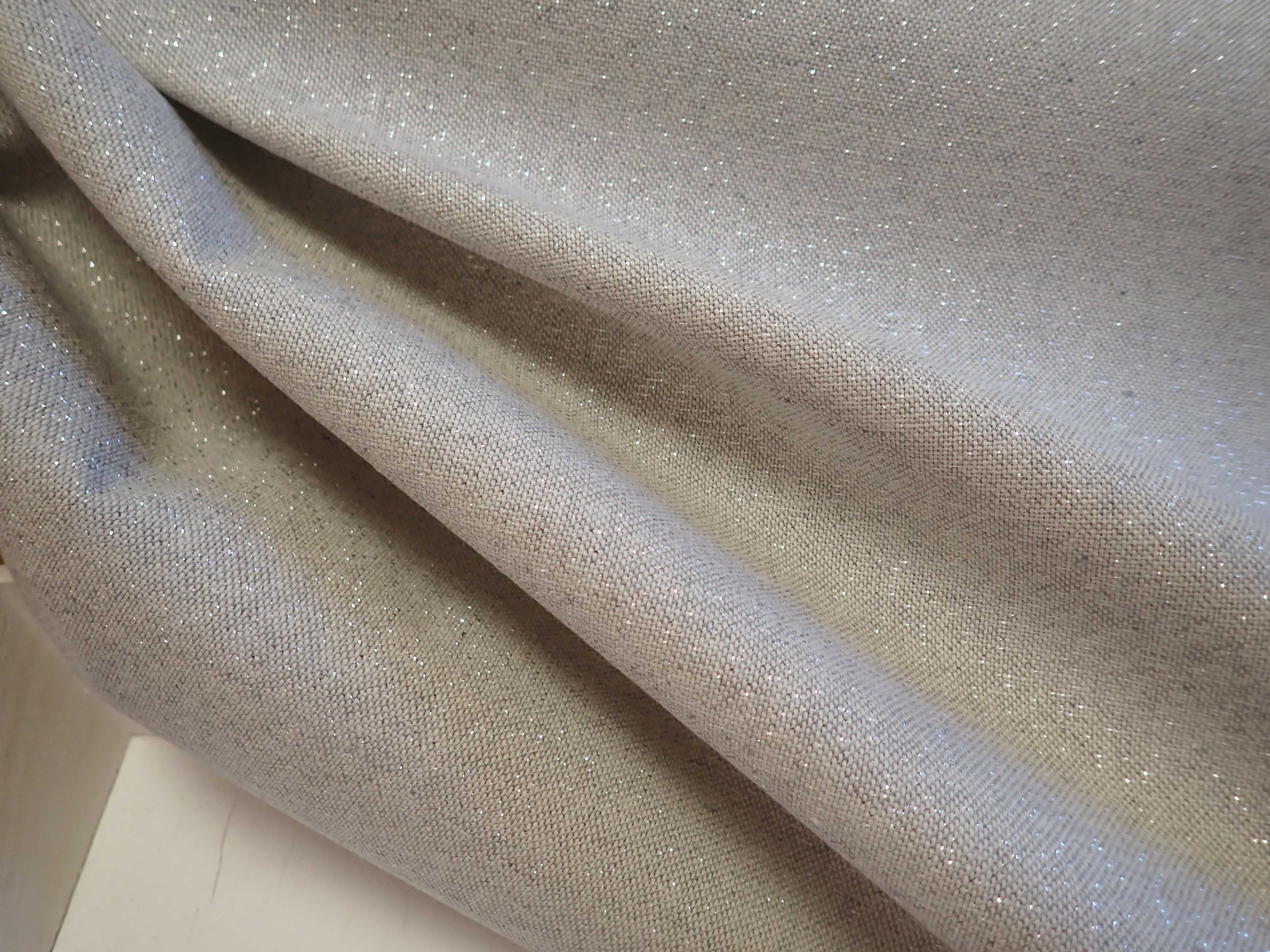 LÁTKA - VÁNOČNÍ - REŽNÁ + STŘÍBRNÉ NITKY