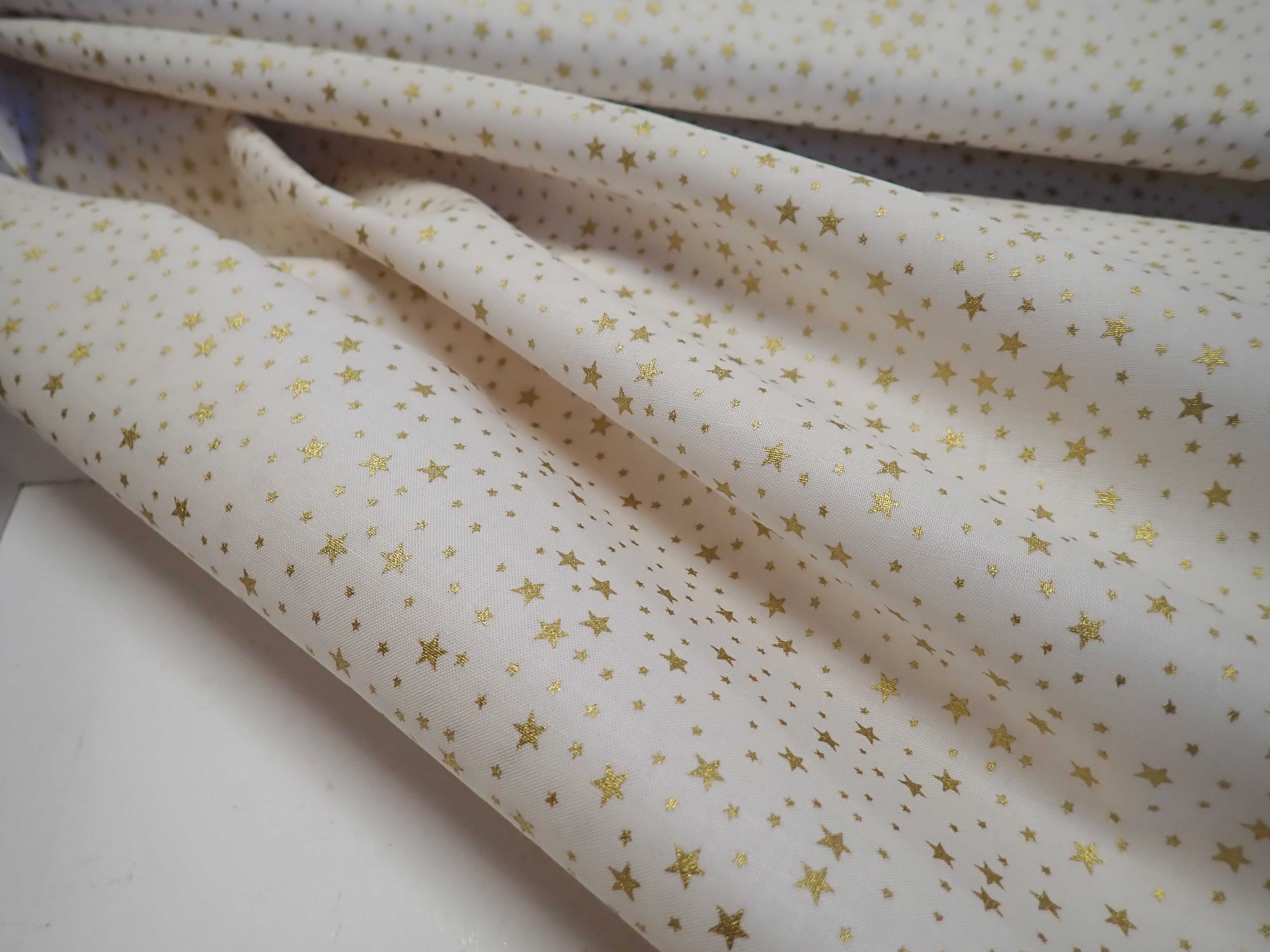 LÁTKA - VÁNOČNÍ - ZLATÉ HVĚZDIČKY