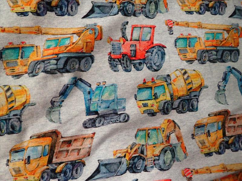 PLETENINA - JERSEY - FOTOTISK - BAGRY + TRAKTORY