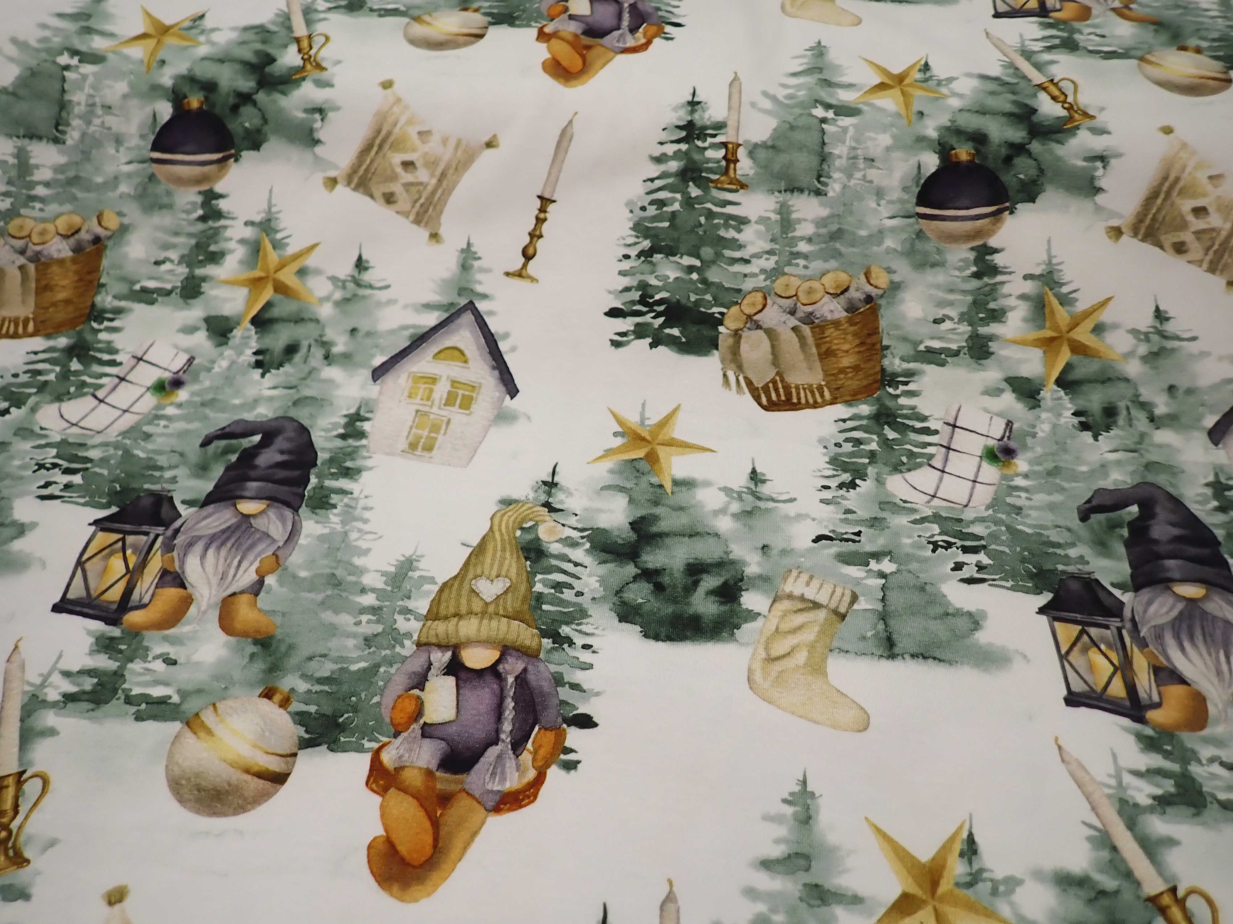 PLETENINA - JERSEY - FOTOTISK - VÁNOČNÍ