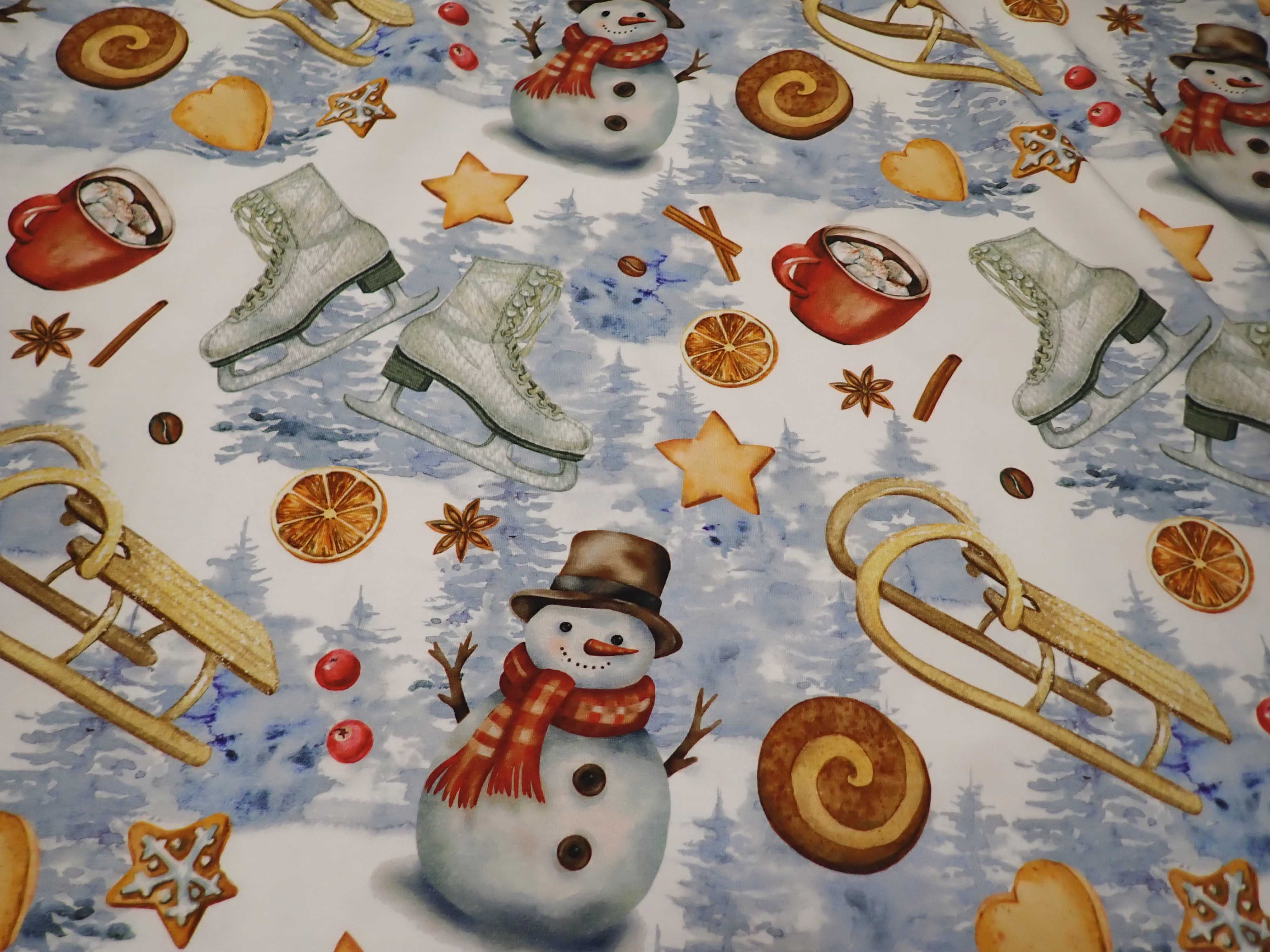 PLETENINA - JERSEY - FOTOTISK - VÁNOČNÍ