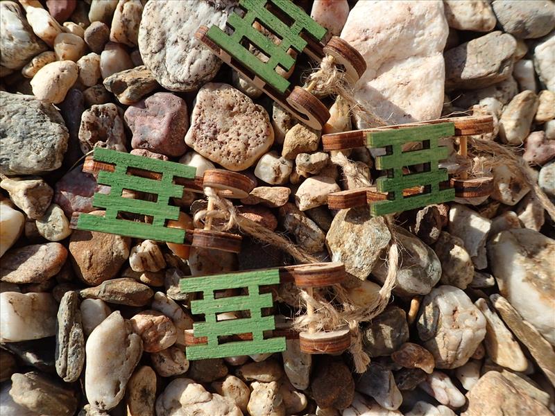 DEKORACE - SÁŇKY - ZELENÉ