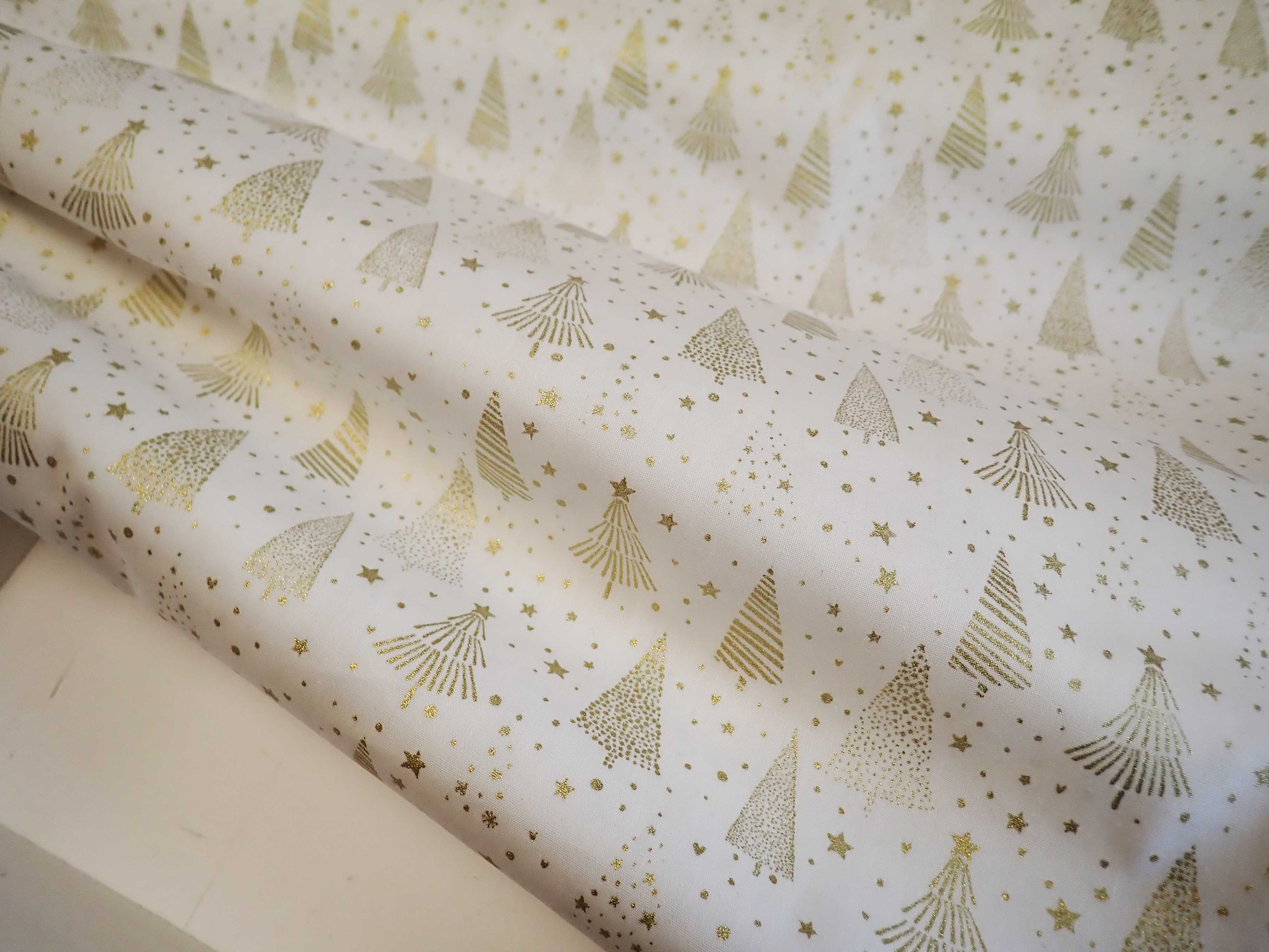 LÁTKA - VÁNOČNÍ - ZLATÉ STROMEČKY