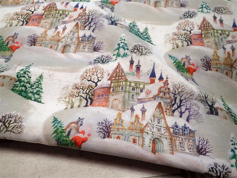 LÁTKA - POTAHOVKA - VÁNOČNÍ - DOMEČKY