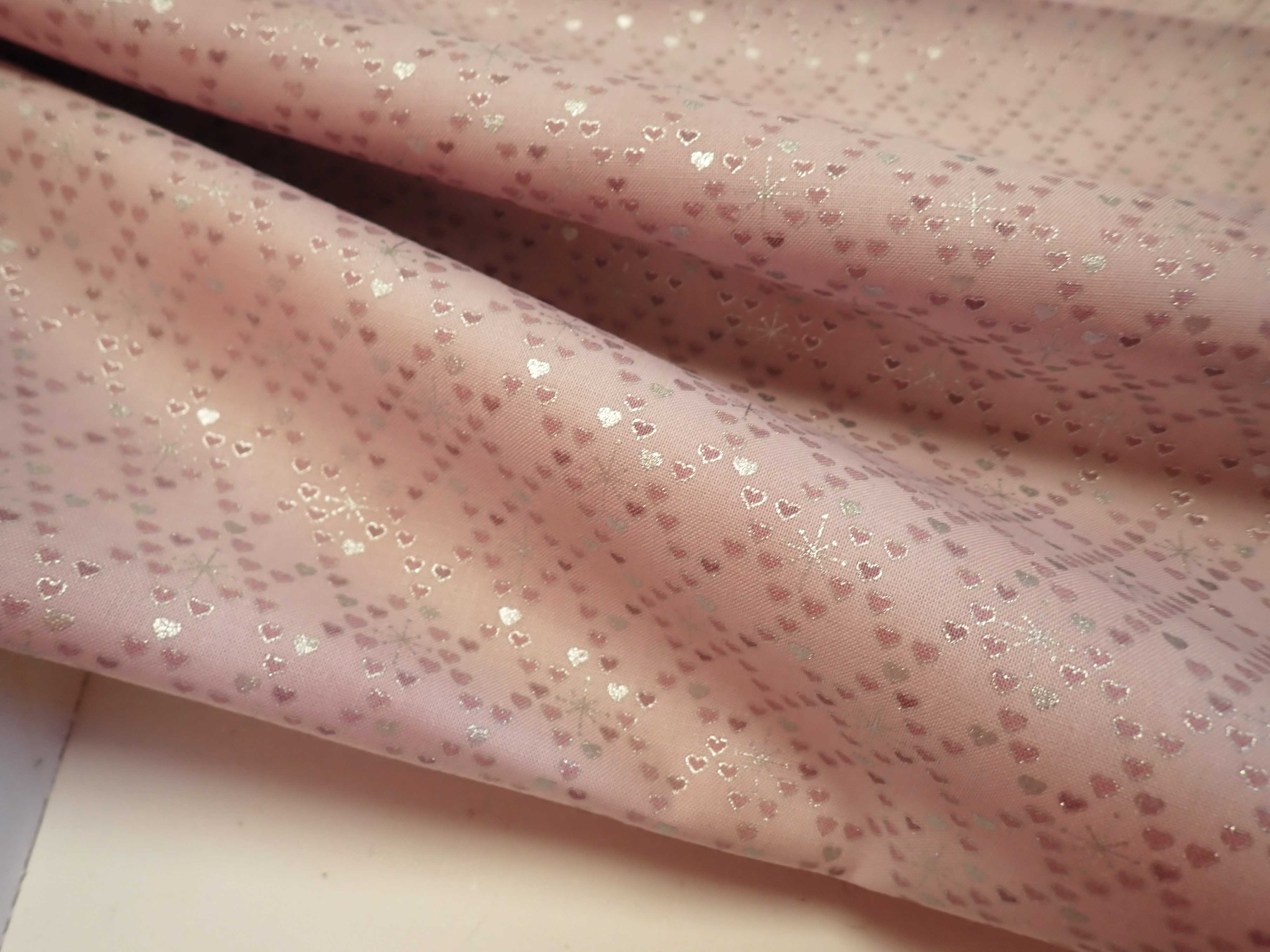 LÁTKA - VÁNOČNÍ - RŮŽOVÁ + STŘÍBRNÁ