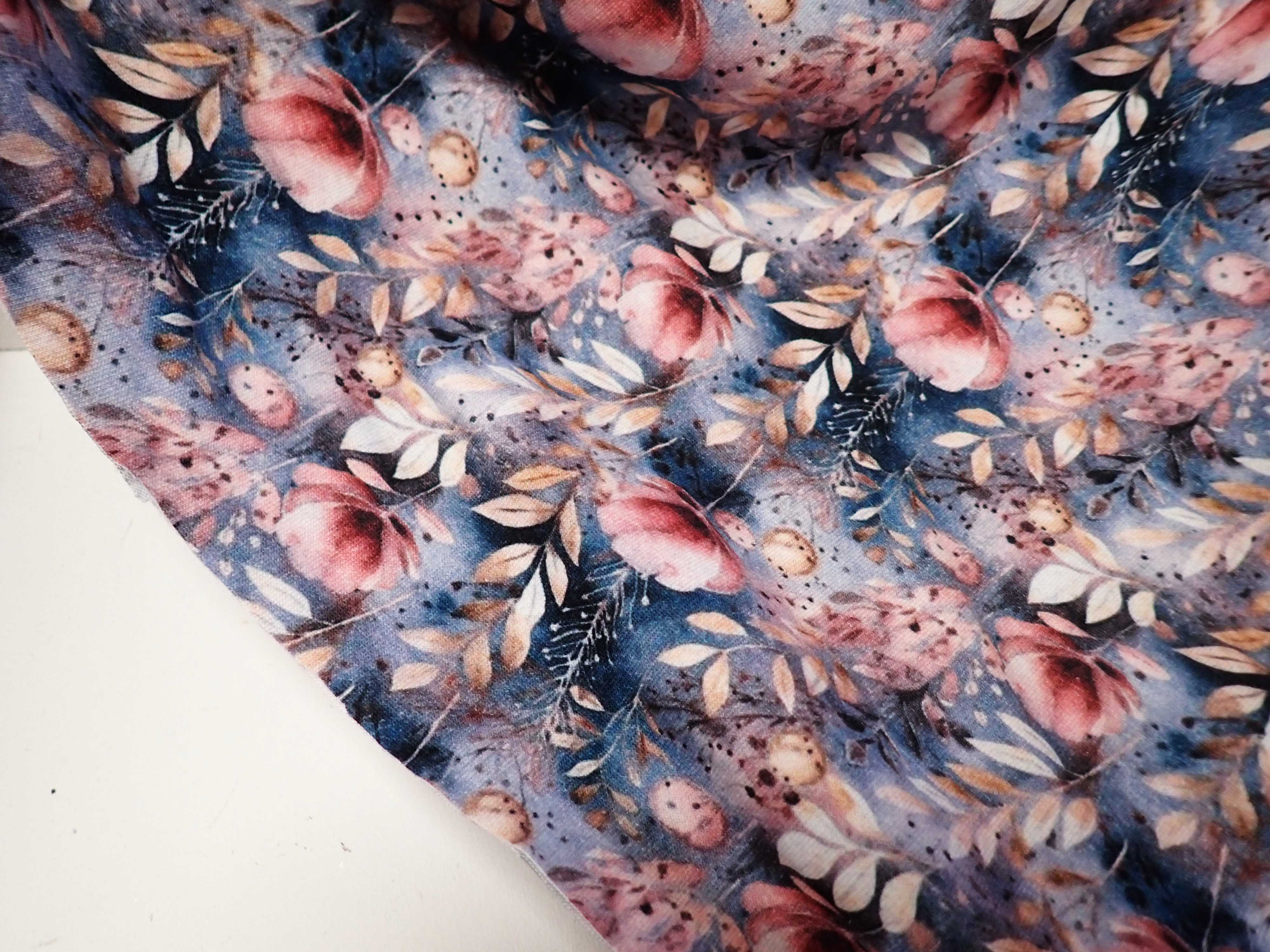 PLETENINA - JERSEY - FOTOTISK - LISTY + KVĚTY