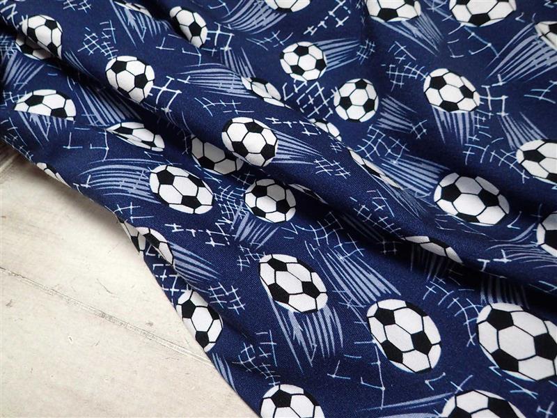 TEPLÁKOVINA - FOTOTISK - MODRÁ - FOTBAL