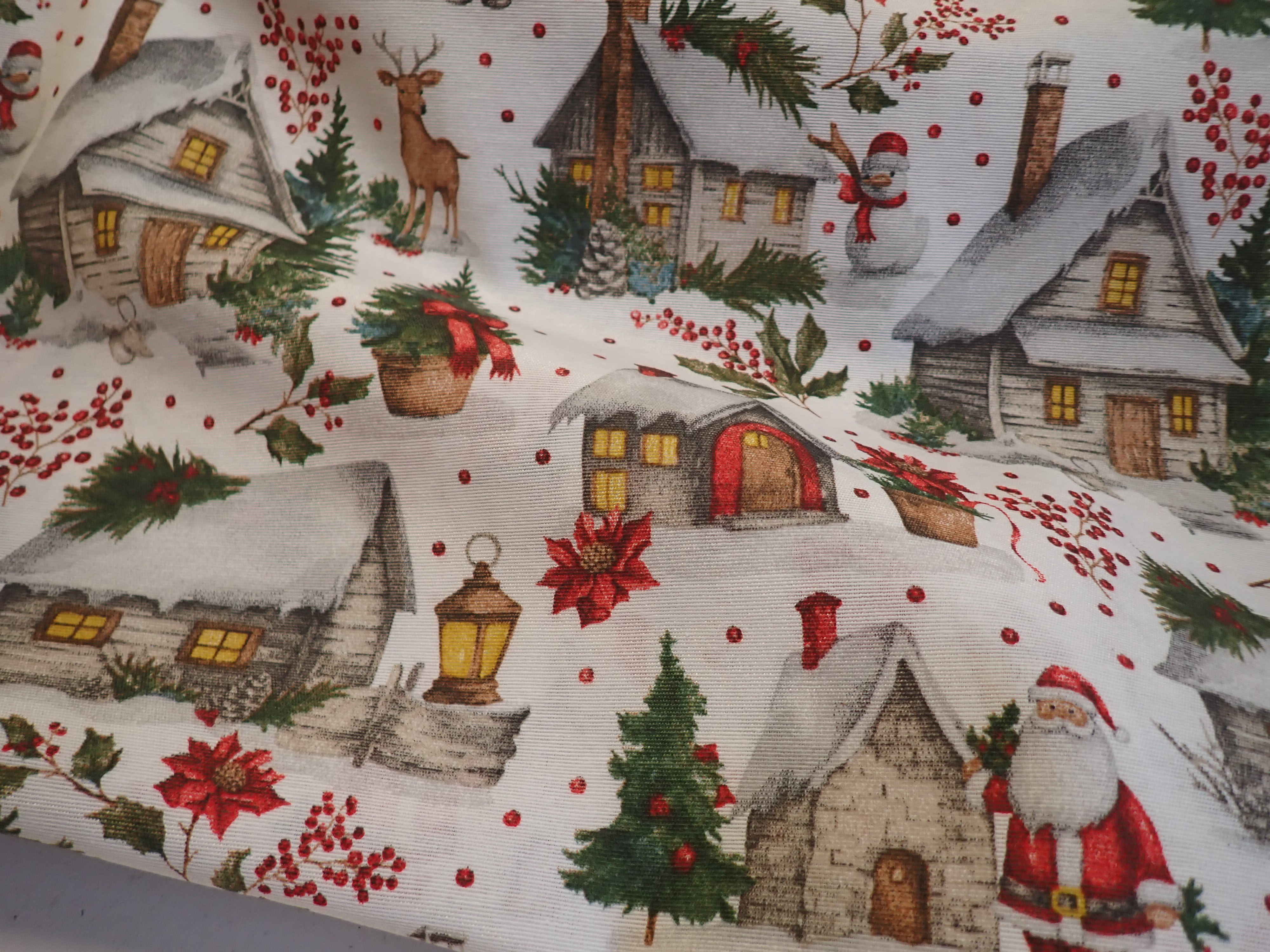 LÁTKA - VÁNOČNÍ - DOMEČKY - POTAHOVKA