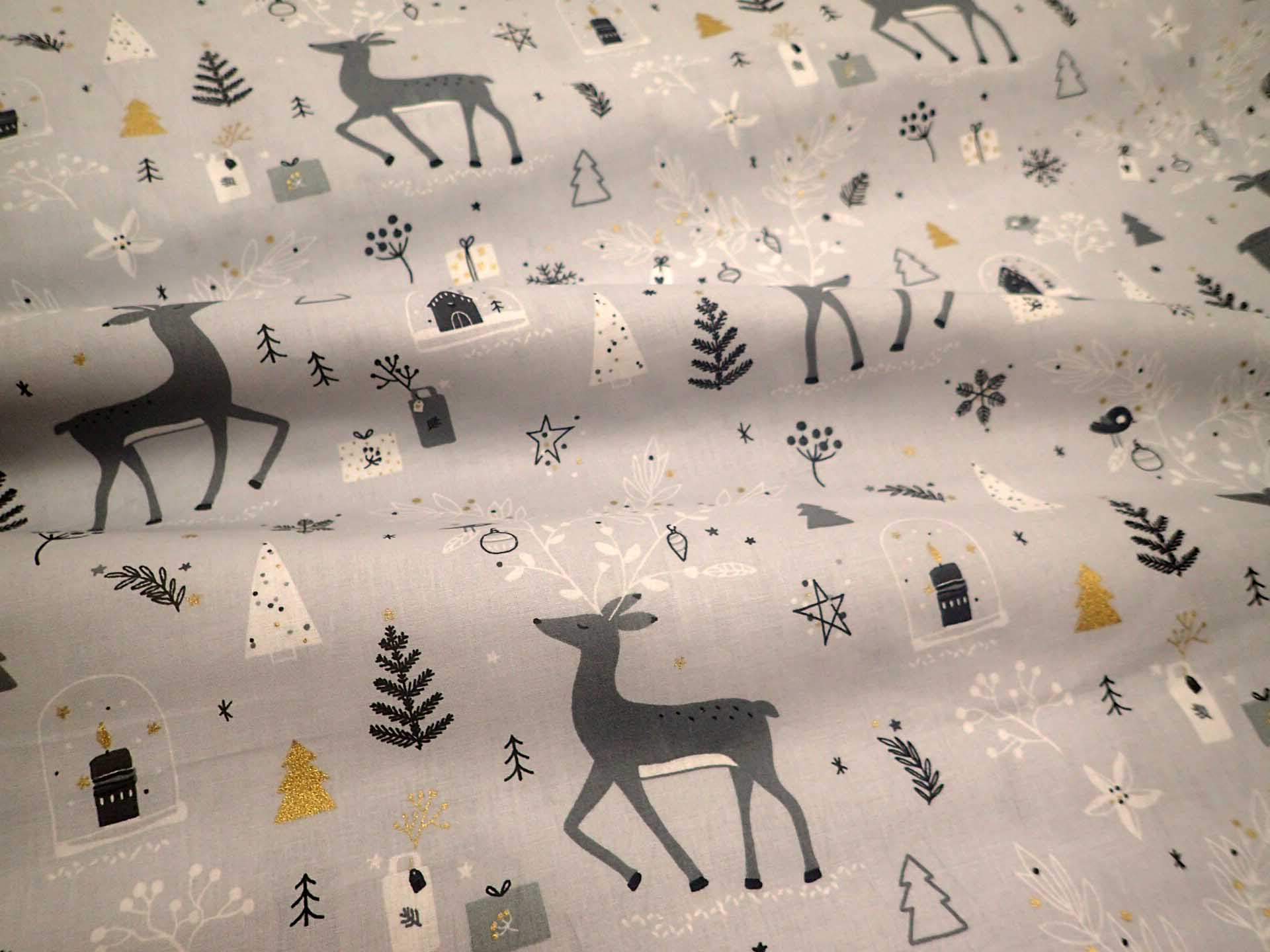 LÁTKA - VÁNOČNÍ - POPELÍN