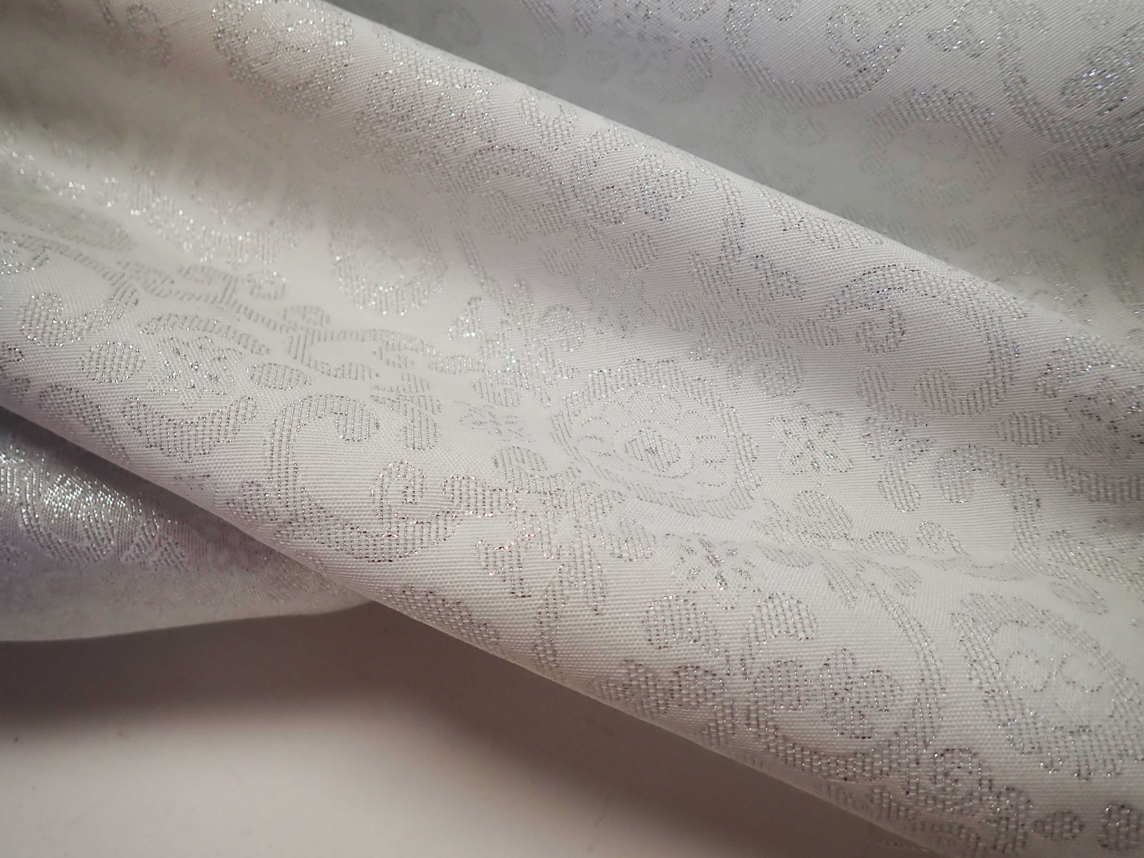 LÁTKA - POTAHOVKA - STŘÍBRNÁ - VÁNOČNÍ - KVĚTY