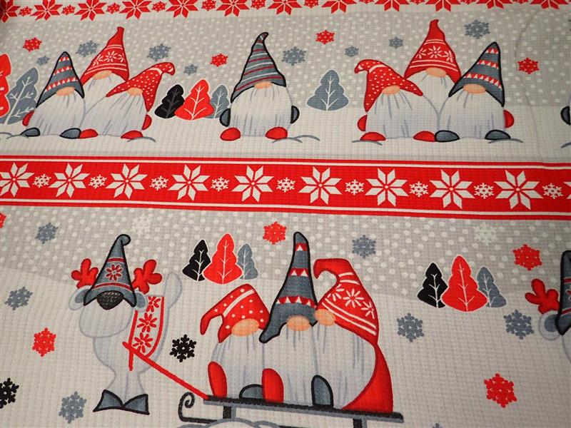 látka - WAFFLE - UTĚRKOVINA - VÁNOČNÍ - SKŘÍTKOVÉ