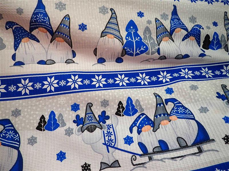 látka - WAFFLE - UTĚRKOVINA - VÁNOČNÍ - SKŘÍTKOVÉ