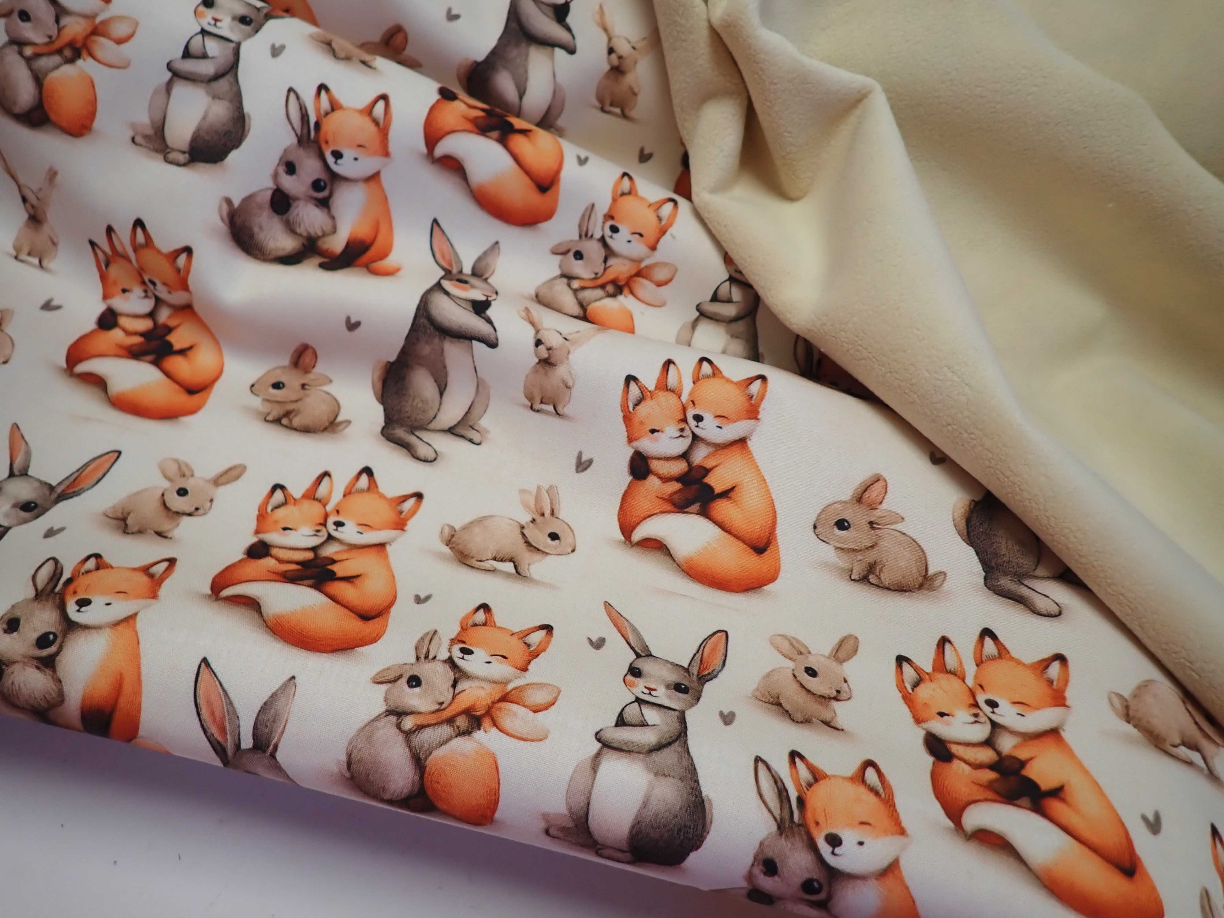 LÁTKA - SOFTSHELL - ZIMNÍ - ZVÍŘÁTKA - LIŠKA + ZAJÍČEK