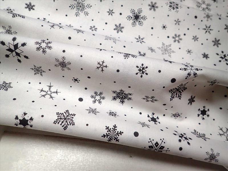 LÁTKA - VÁNOČNÍ - VLOČKY - ŠEDÉ