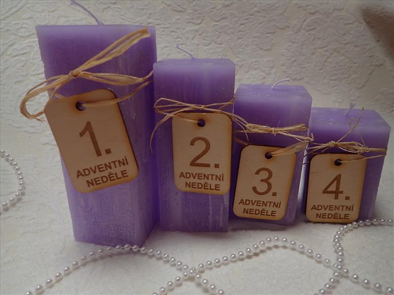 ČÍSLA NA ADVENTNÍ SVÍČKY