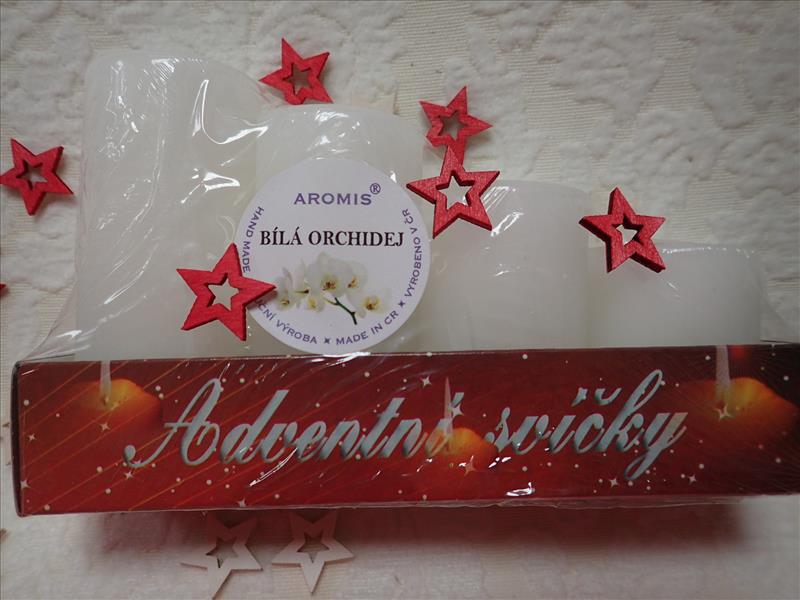 ADVENTNÍ SVÍČKY S VŮNÍ BÍLÉ ORCHIDEJE