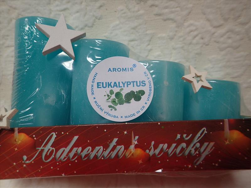 ADVENTNÍ SVÍČKY S VŮNÍ EUKALYPTU