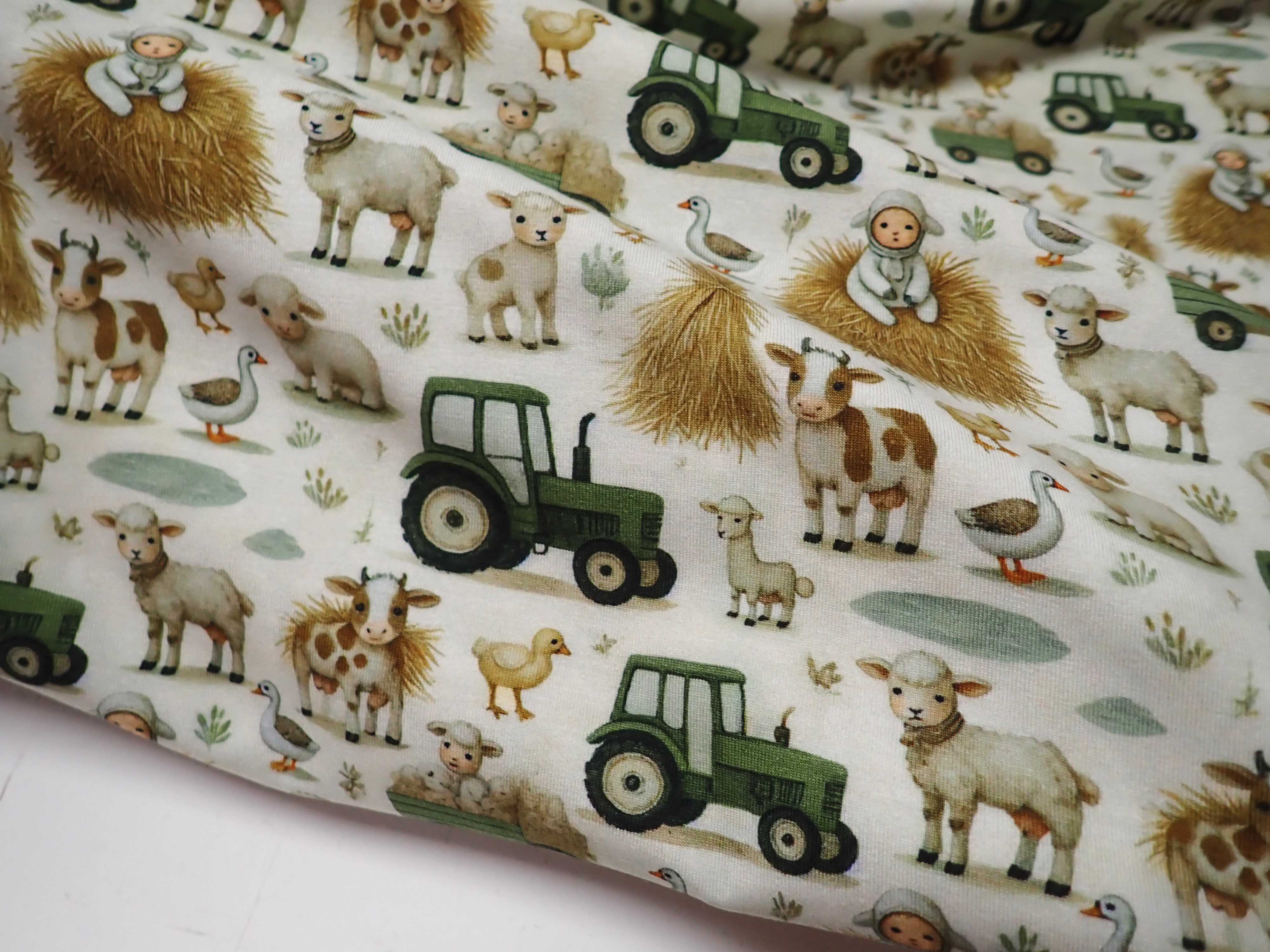 PLETENINA - JERSEY - FOTOTISK - FARMA - TRAKTORY + ZVÍŘÁTKA