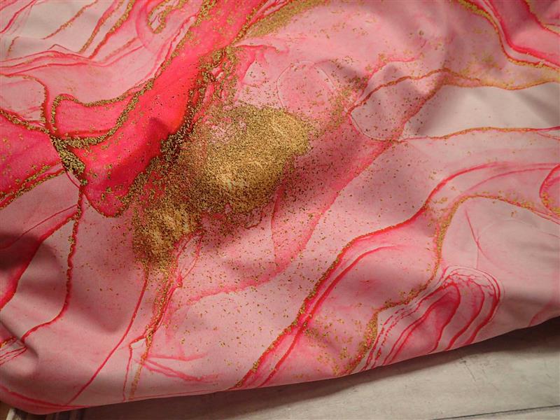 SOFTSHEL - ZIMNÍ - FOTOTISK - RŮŽOVOZLATÁ