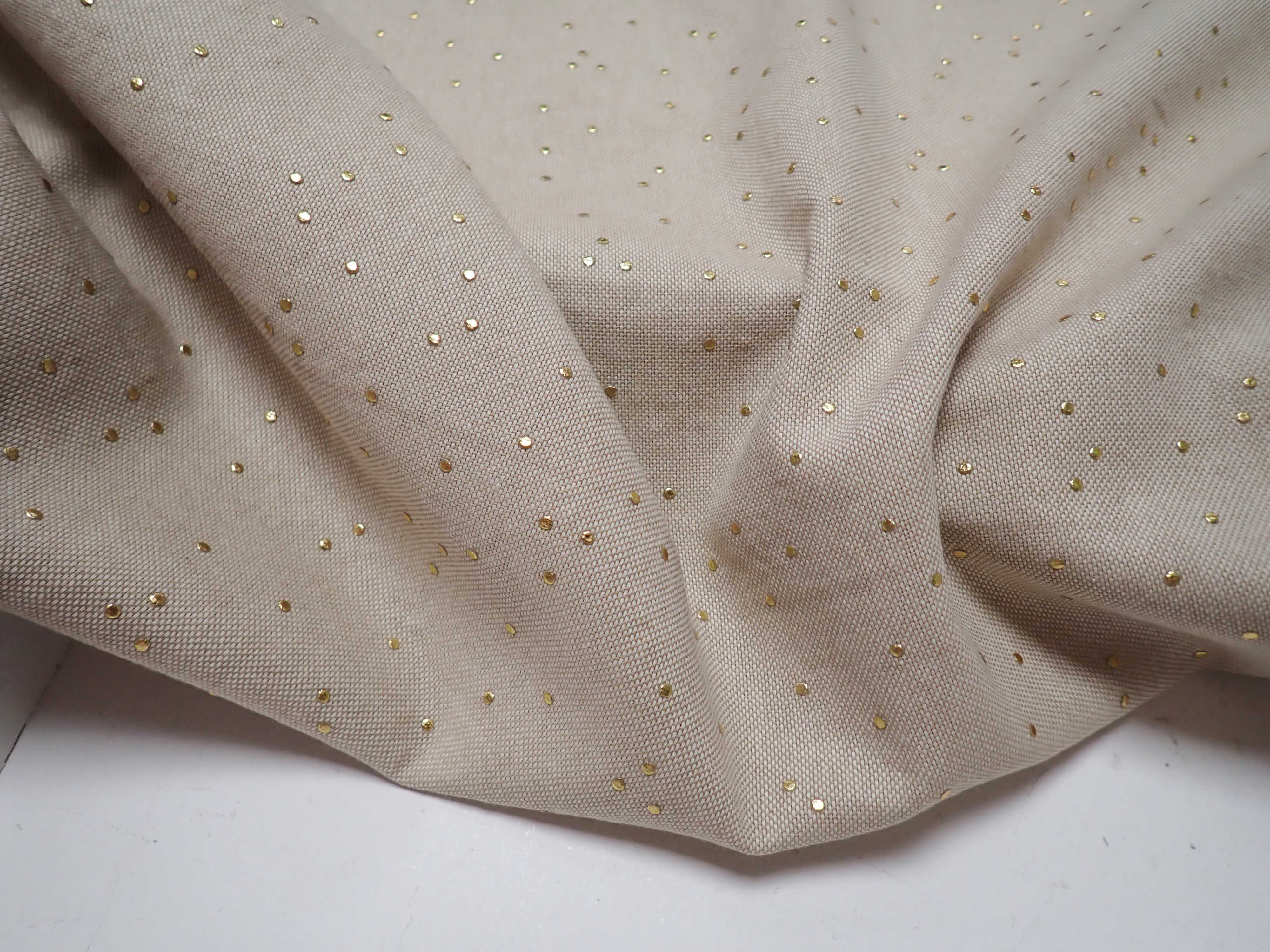 LÁTKA - VÁNOČNÍ - ZLATÉ PUNTÍKY