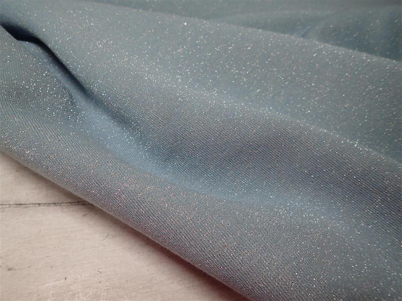 TEPLÁKOVINA - ŠEDOMODRÁ + STŘÍBRNÉ NITKY