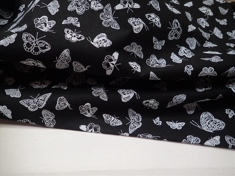 LÁTKA - ČERNÁ + BÍLÝ MOTÝLEK