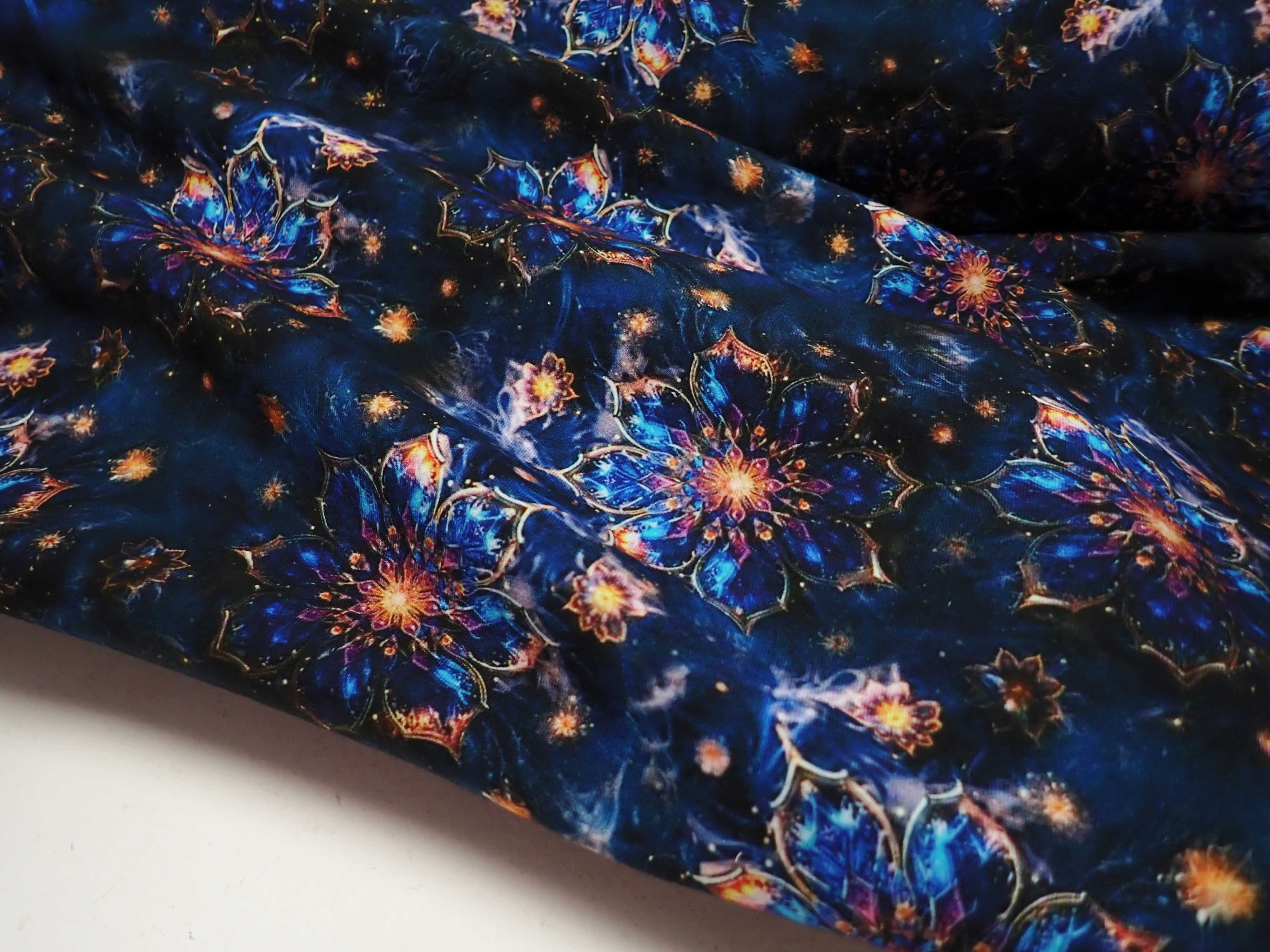 PLETENINA - JERSEY - FOTOTISK - KVĚTY