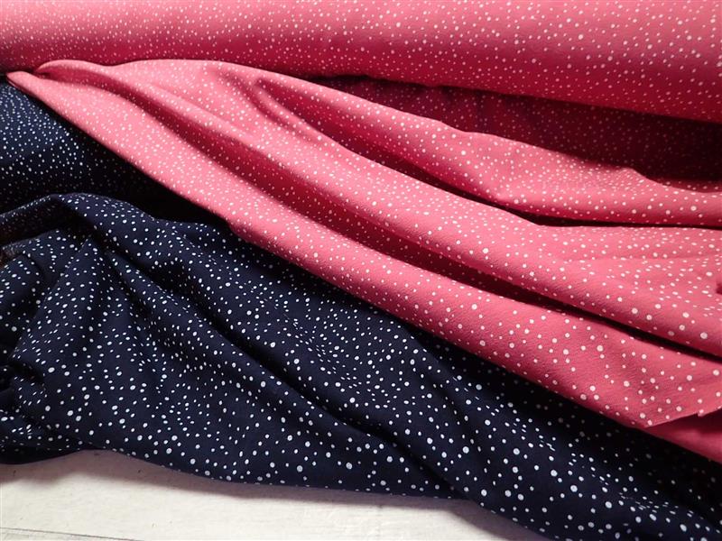 PLETENINA - JESREY - PUNTÍKY - TMAVĚ MODRÉ