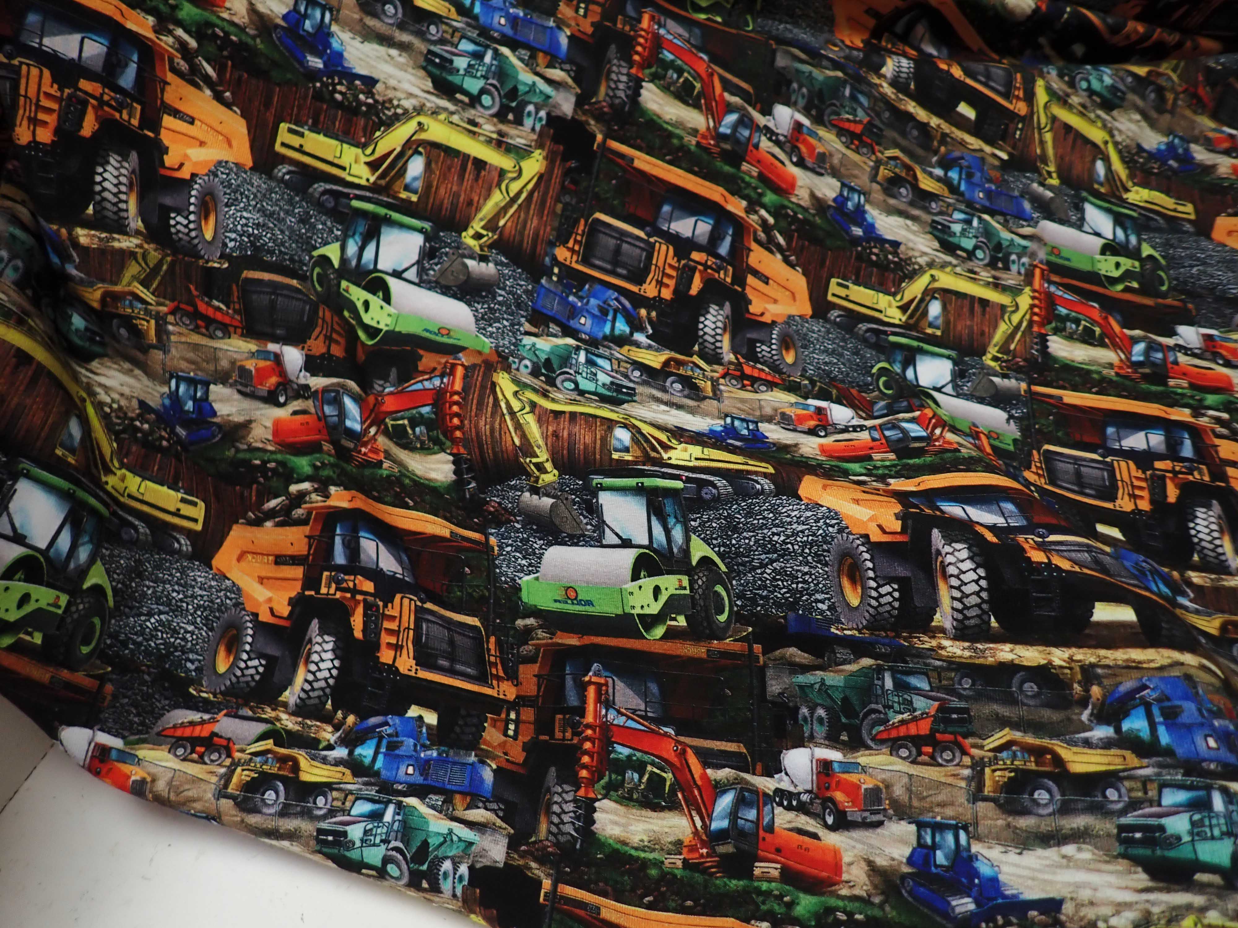 PLETENINA - JERSEY - FOTOTISK - STAVEBNÍ STROJE