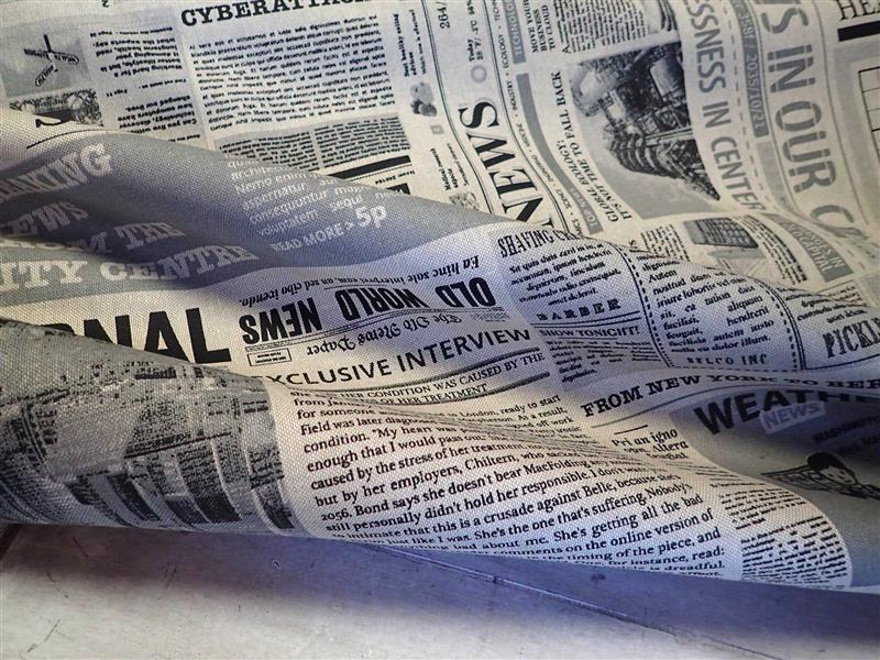 LÁTKA - POTAHOVKA - REŽNÁ - PÍSMO - NOVINY