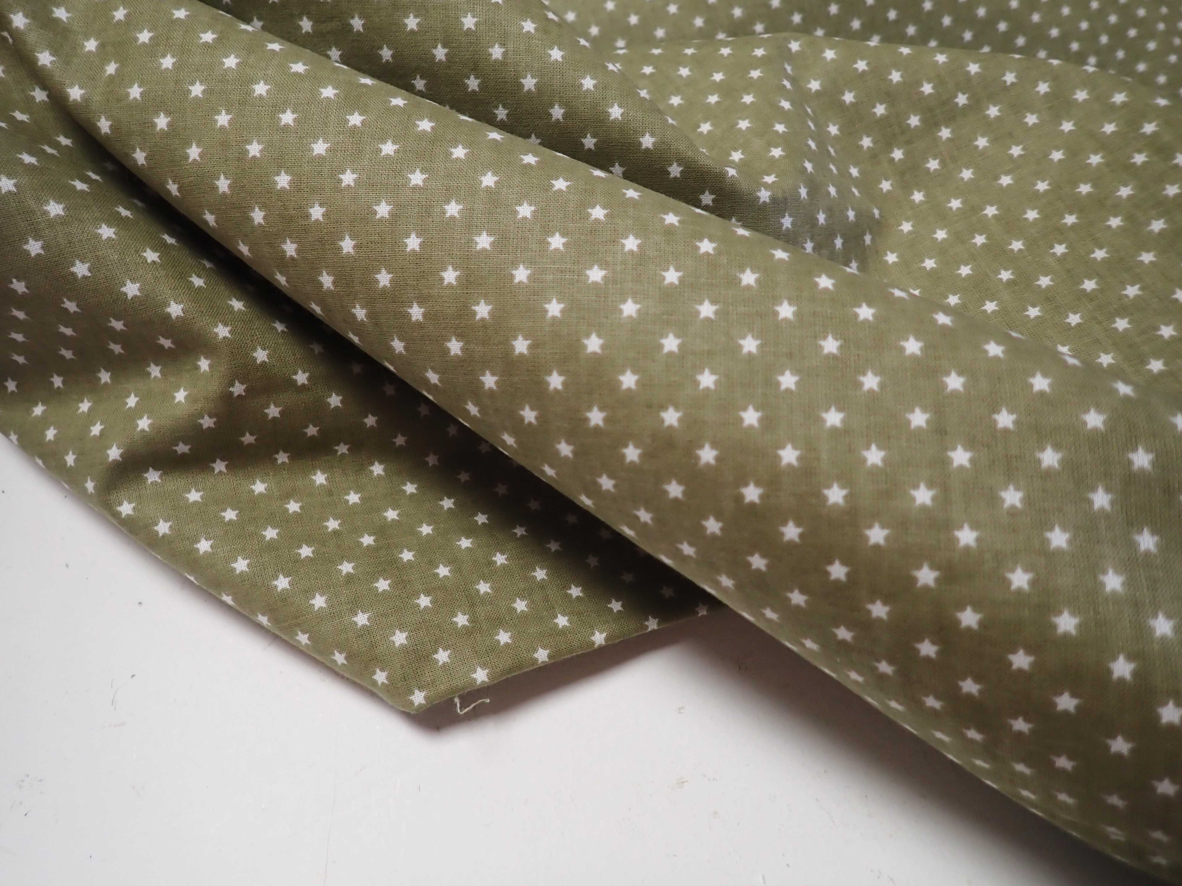 LÁTKA - BÉŽOVOKHAKI HVĚZDIČKY