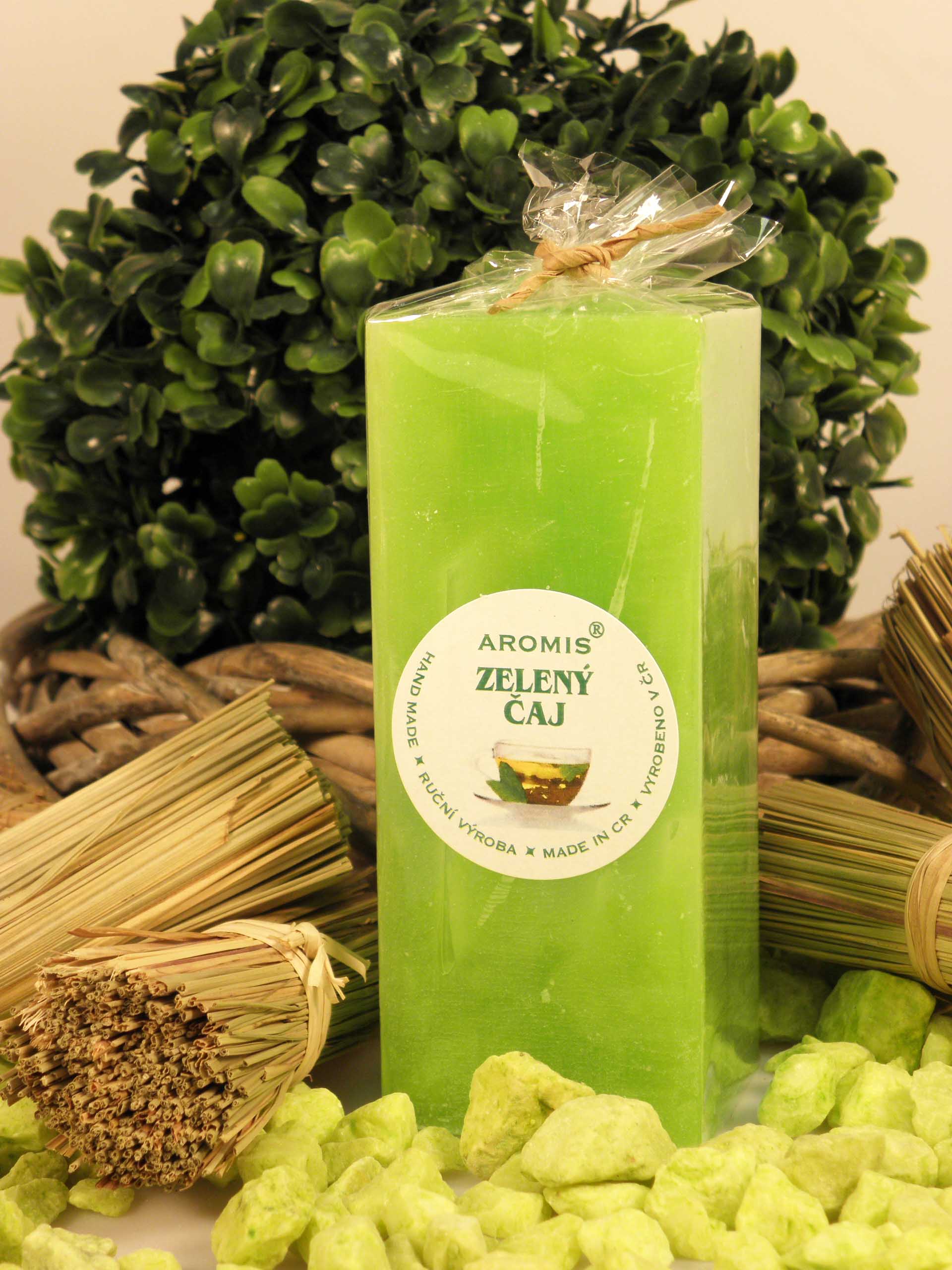 Zelený čaj - Hranol 110 - Vonná svíčka