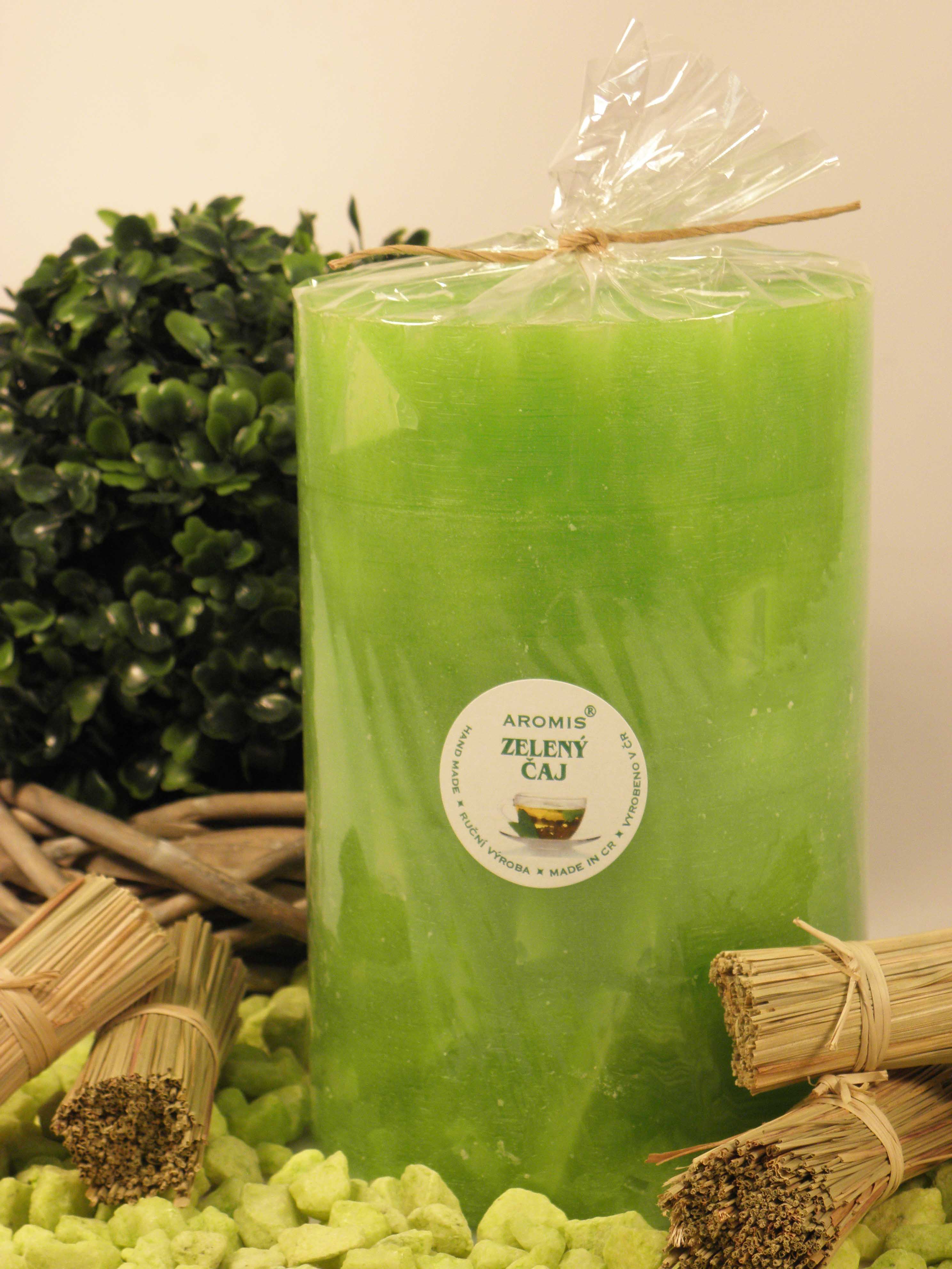 Zelený čaj - V170 - Vonná svíčka 4 knoty