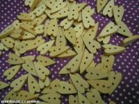 knoflík - přírodní - srdíčko