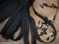 nekonečný zip - metráž - ČERNÝ