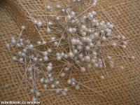 špendlíky perleťovou hlavičkou