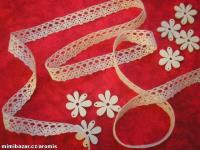 krajka - paličkovaná - bílá - šíře 16 mm