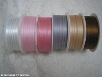 stuha atlasová - OBOULÍCNÍ šíře 3 mm - barva HNĚDÁ