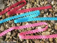 krajka - paličkovaná - sytěrůžová - šíře 17 mm