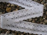 krajka - paličkovaná - bílá - šíře 75 mm