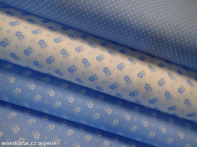 LÁTKA  - SVĚTLE MODRÝ PUNTÍK