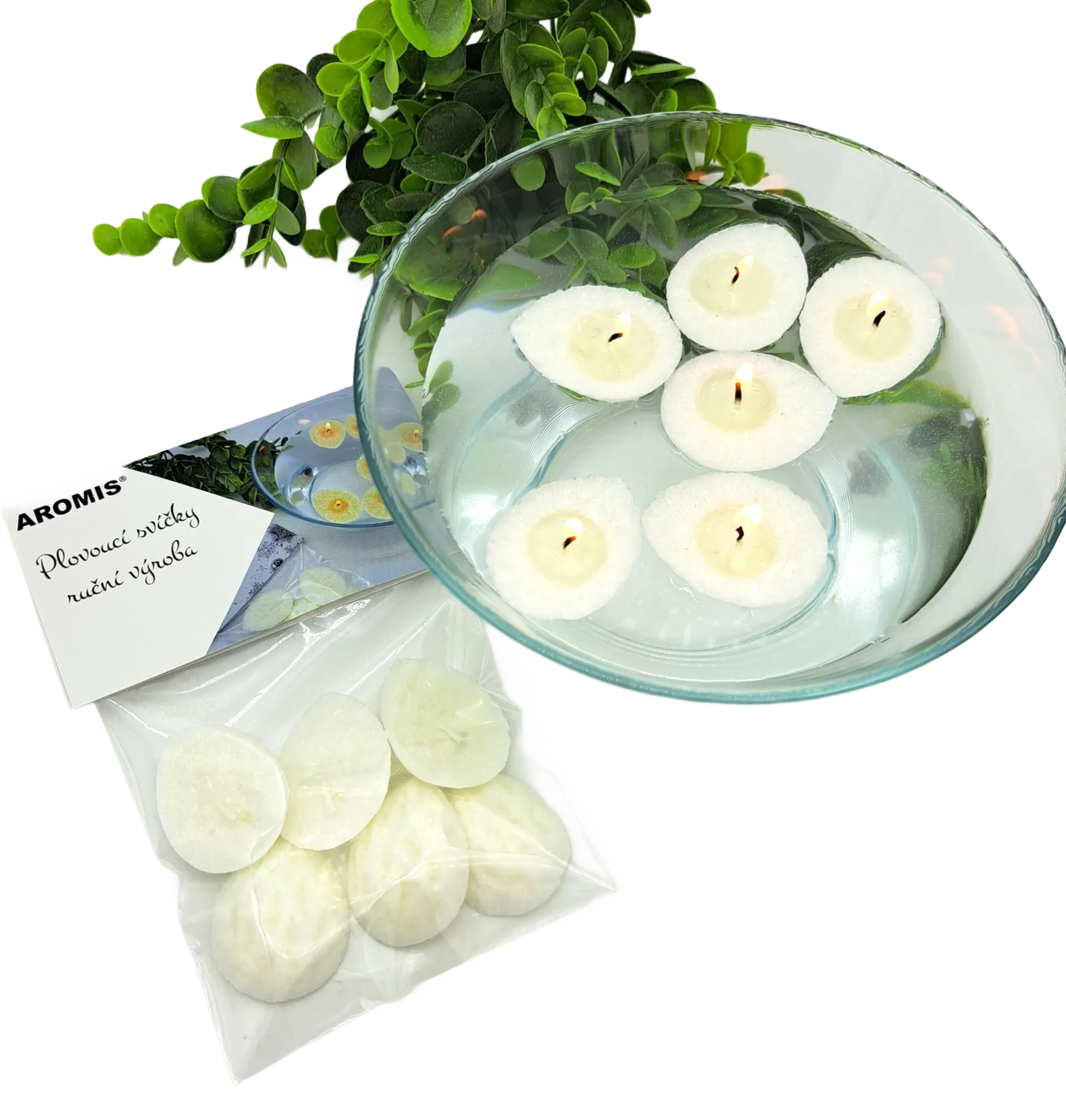PLOVOUCÍ SVÍČKY - BÍLÁ - 6 KS V BALENÍ